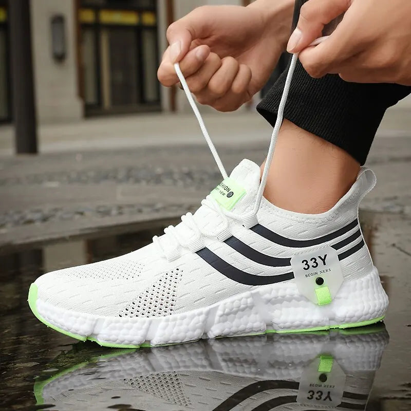 Herren Casual Sportschuhe Atmungsaktive leichte Turnschuhe Outdoor Mesh Schwarze Laufschuhe Athletische Jogging Tenis Wanderschuhe
