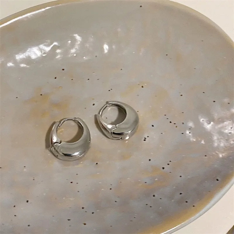 2 Stück Neue klassische goldfarbene Creolen aus Metall für Frauen, Modeschmuck, Temperament, Mädchen, Ohrstecker für den täglichen Gebrauch