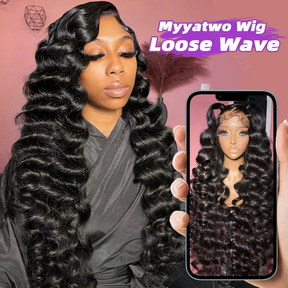 250 Dichte Lose Welle 13x6 HD Lace Front Perücken Menschliches Haar Brasilianische 30 40 Zoll 13x4 Tiefe Lockige Welle Lace Frontal Perücke Für Frauen