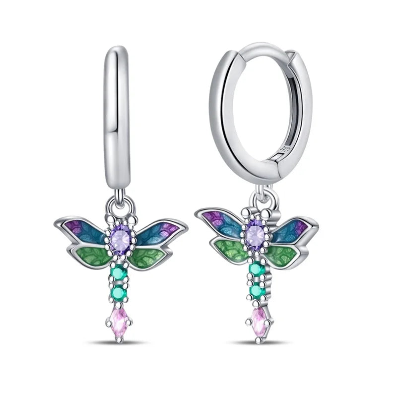 2024 NEUE 925 Sterling Silber rechteckige Creolen Intarsien Zirkon Goldene Ohrringe Für Frauen Hochzeit Geschenk Luxus Schmuck