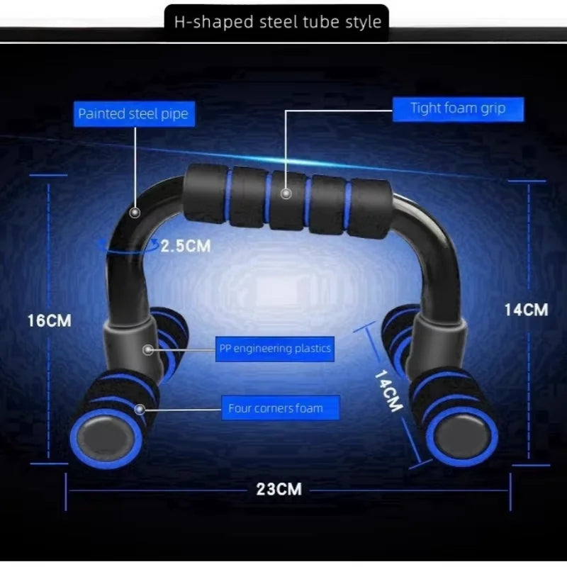 Anti slip push up H-shaped support bar  home fitness power frame  gym handle  push up bar  arm and chest muscle training