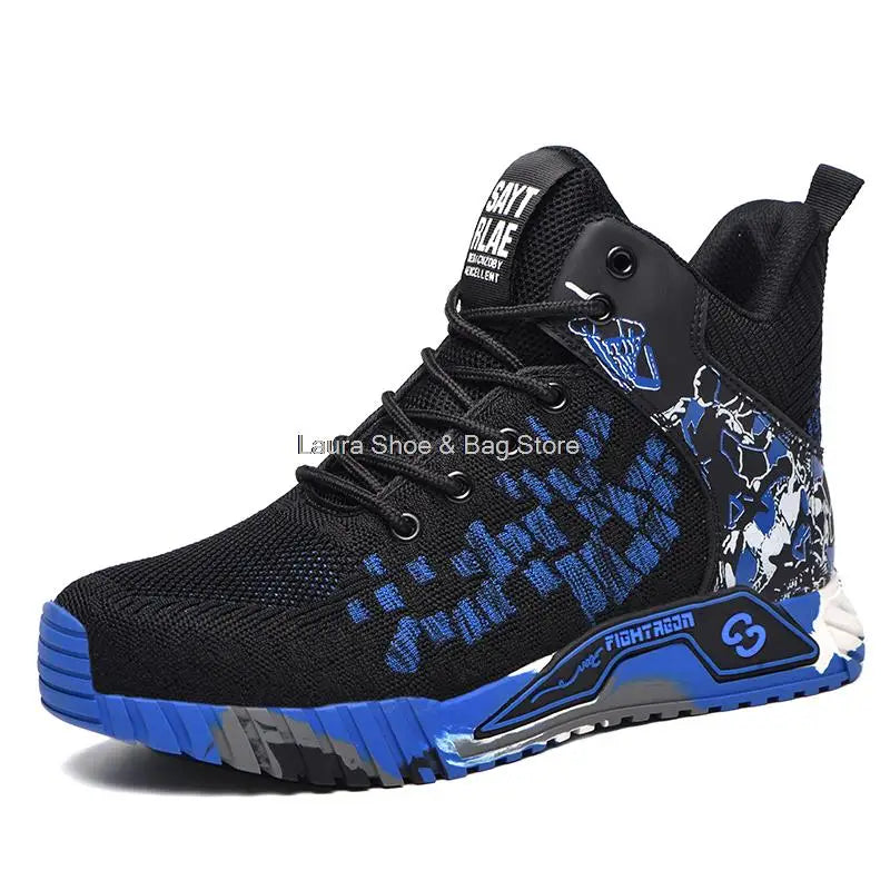 High Top Sicherheitsschuhe Herren Stahlkappe Arbeitsschuhe Herren Damen Arbeitssicherheitsstiefel Anti Smash Safety Unzerstörbarer Arbeitsstiefel Atmungsaktiv