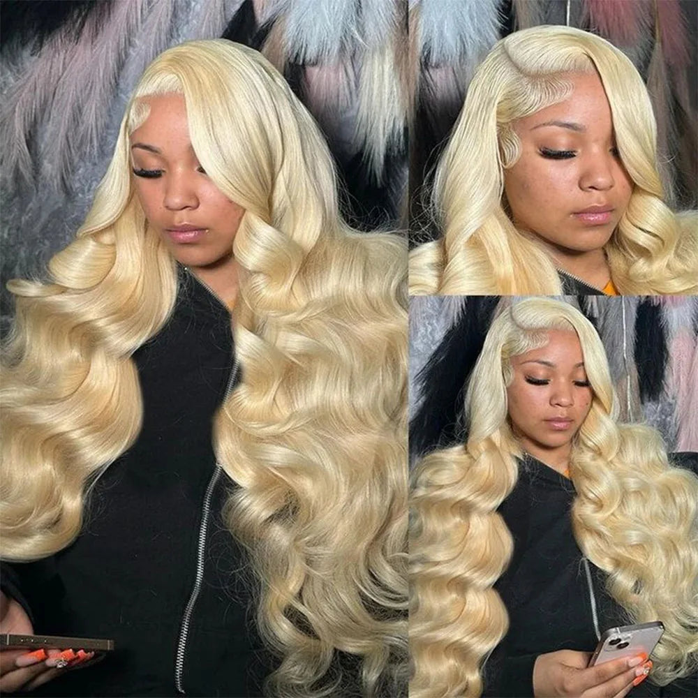 28 Zoll 613 Honigblond Body Wave Lace Frontal Perücke 13x6 Brasilianische Remy HD Lace Perücke 13x4 Lace Front Echthaar Perücken für Frauen